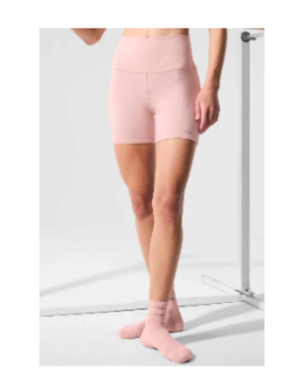 Alo 5" Airbrush High-Waist Biker Short Pink Quartz